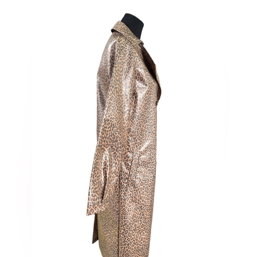 Something Navy Leopard Print Rain Jacket, Trench … - image 6